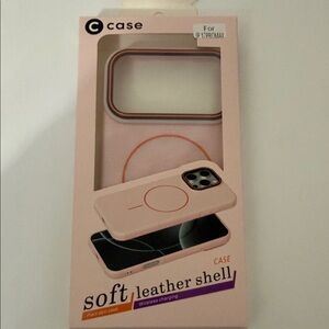 Soft Leather Shell case for iPhone 17 Pro Max - Pink